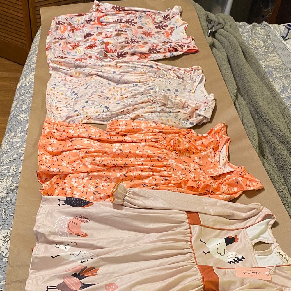 Set of 4 Marie Nicole boutique dresses size 2xl (6/7), 2NWT